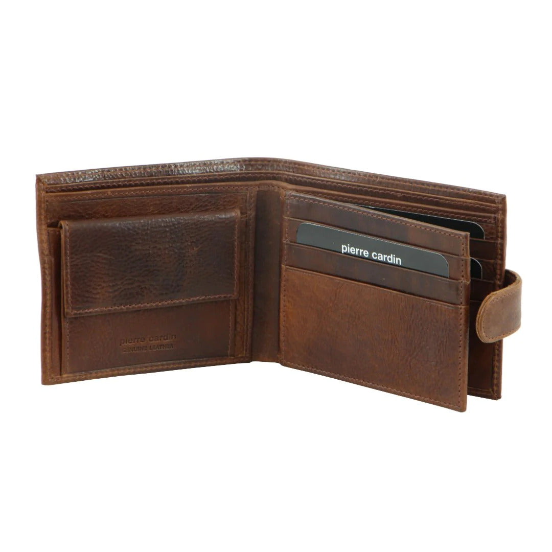 Pierre Cardin Mens Genuine Soft Italian Leather RFID Wallet - Cognac-3