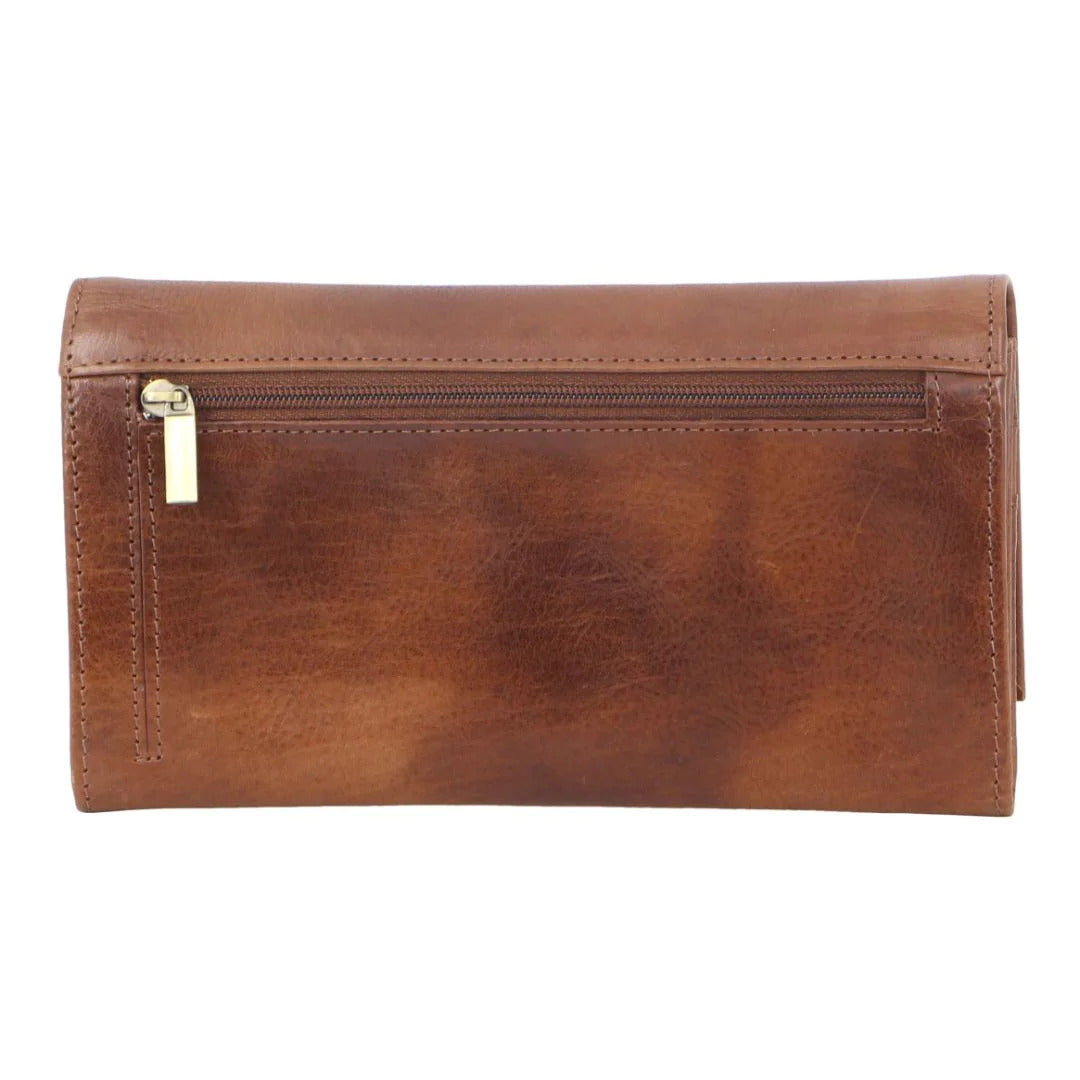 Pierre Cardin Womens Soft Italian Leather RFID Purse Wallet - Cognac-3