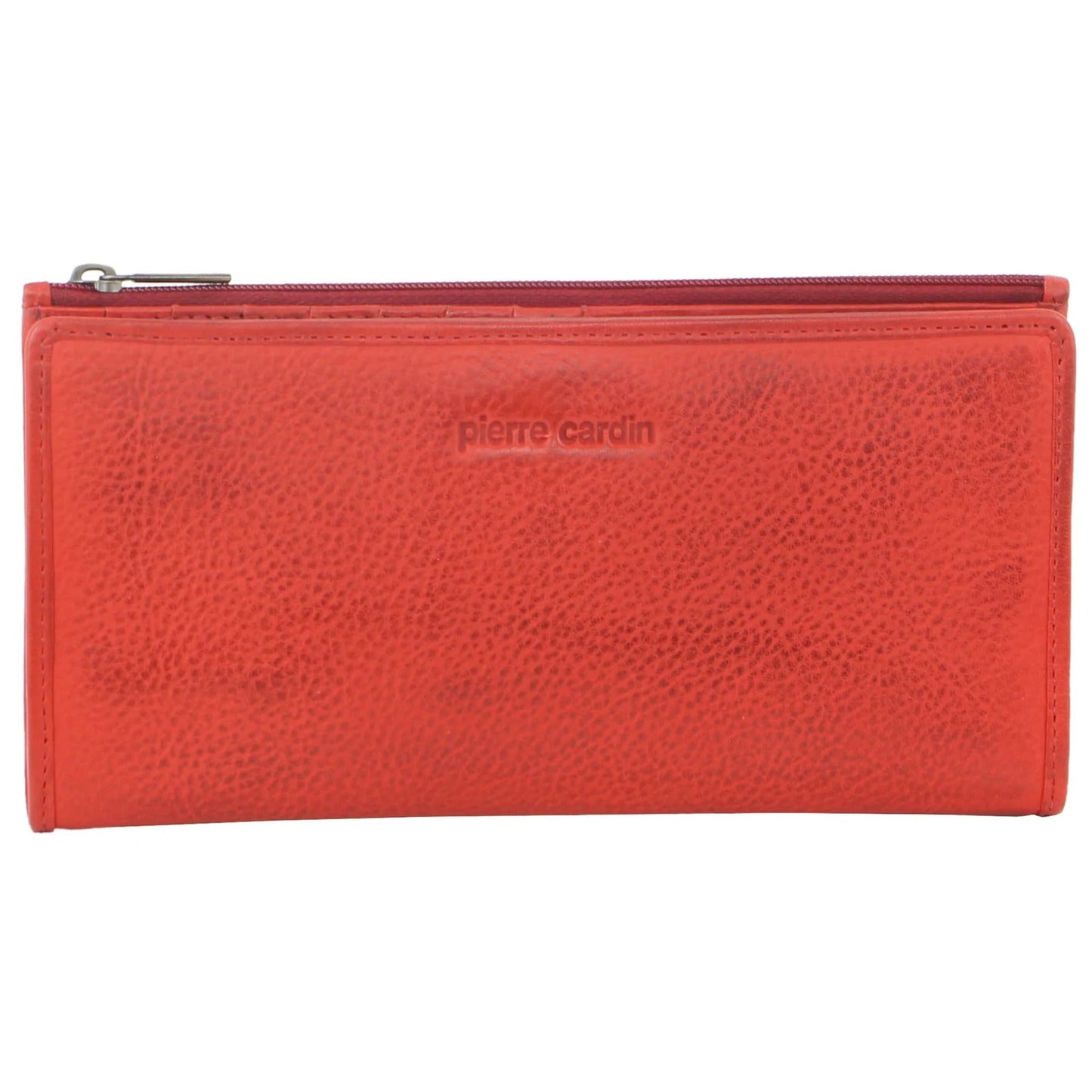 Pierre Cardin Womens Genuine Leather RFID Purse Wallet - Red