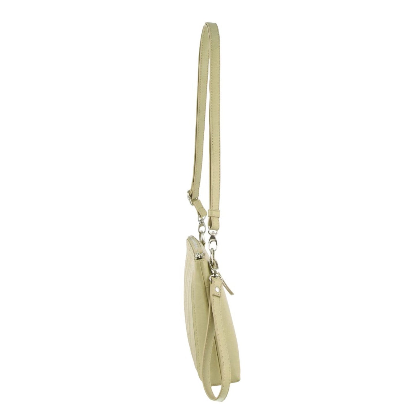Pierre Cardin Womens Crossbody/Clutch Leather Bag in Sand