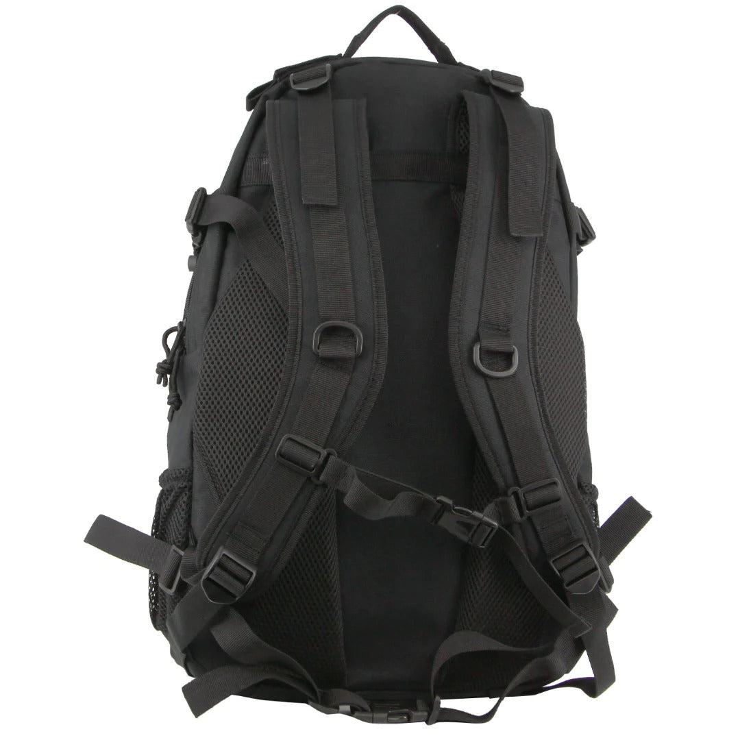 Pierre Cardin Mens Backpack Shoulder Bag Adventure Travel Casual Outdoor - Black-3