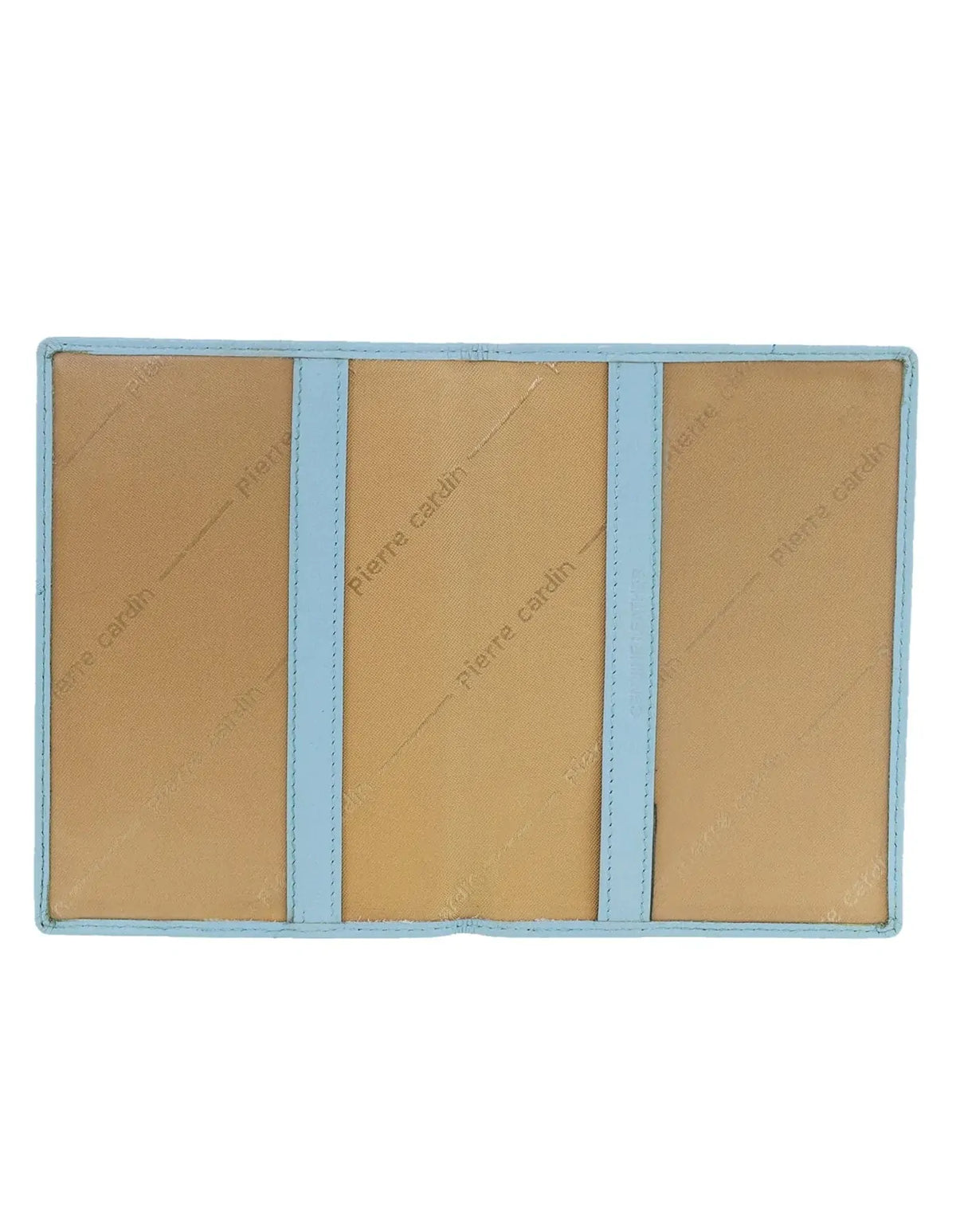 Pierre Cardin Leather Passport Travel Wallet Cover in Aqua