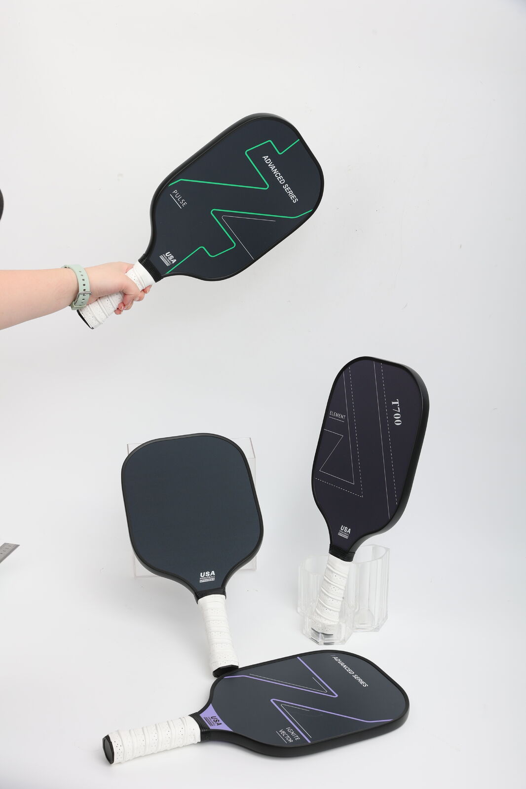 4x Graphite Carbon Fiber Pickleball Paddles Pickle Ball Racket Racquet Bulk-4