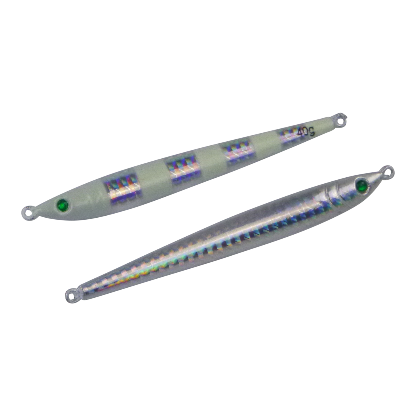 Finesse Pencil Jig, 40gm, Lumo Silver, 2 pack-0