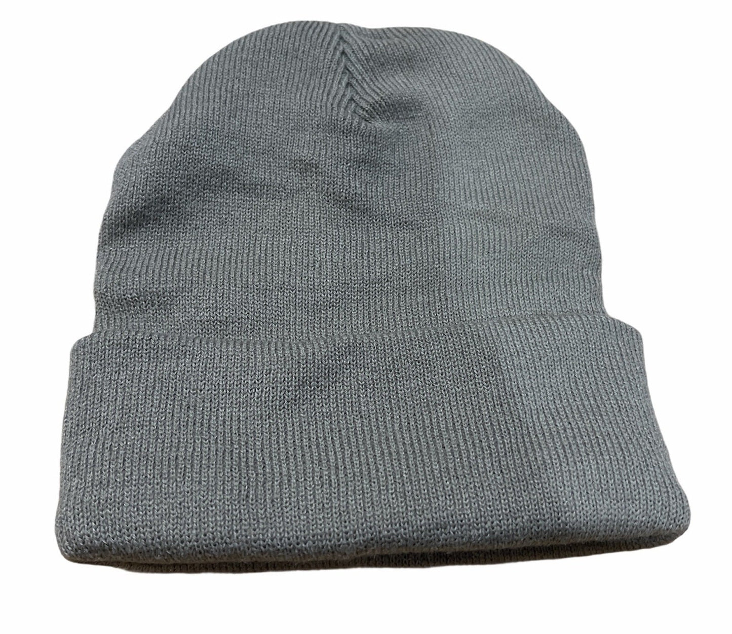 PLAIN BEANIE Unisex Mens Womens Winter Warm Hat Ski Cap Knit One Size - Grey-1