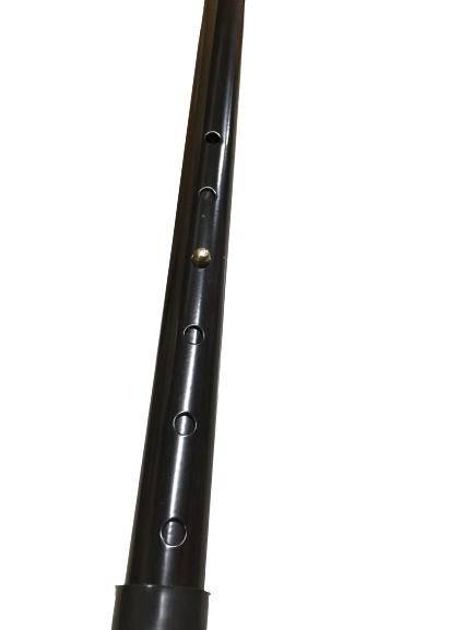 Metal WALKING STICK Travel Extendable Pole Compact Adjustable Lightweight - Black-2