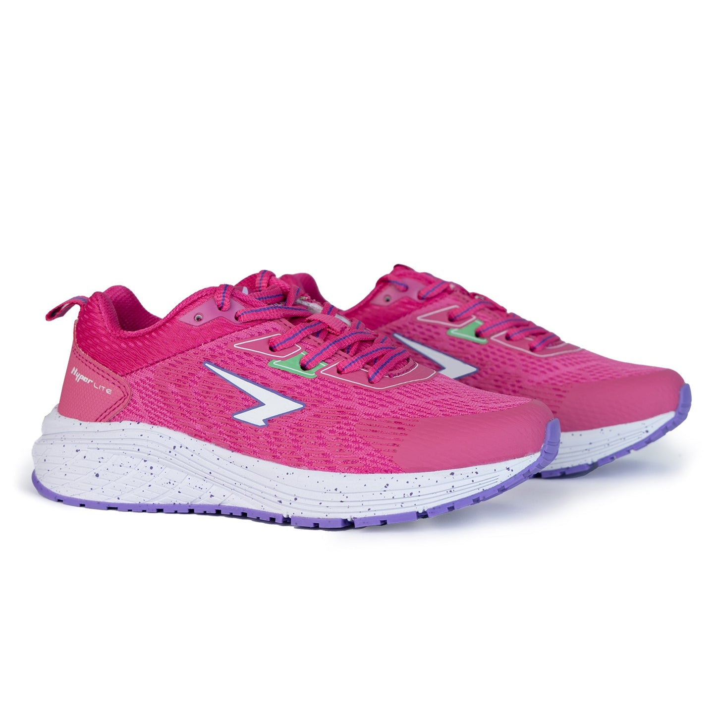 Prota Girls Lace Up Runner - Fuchsia/Lilac-2