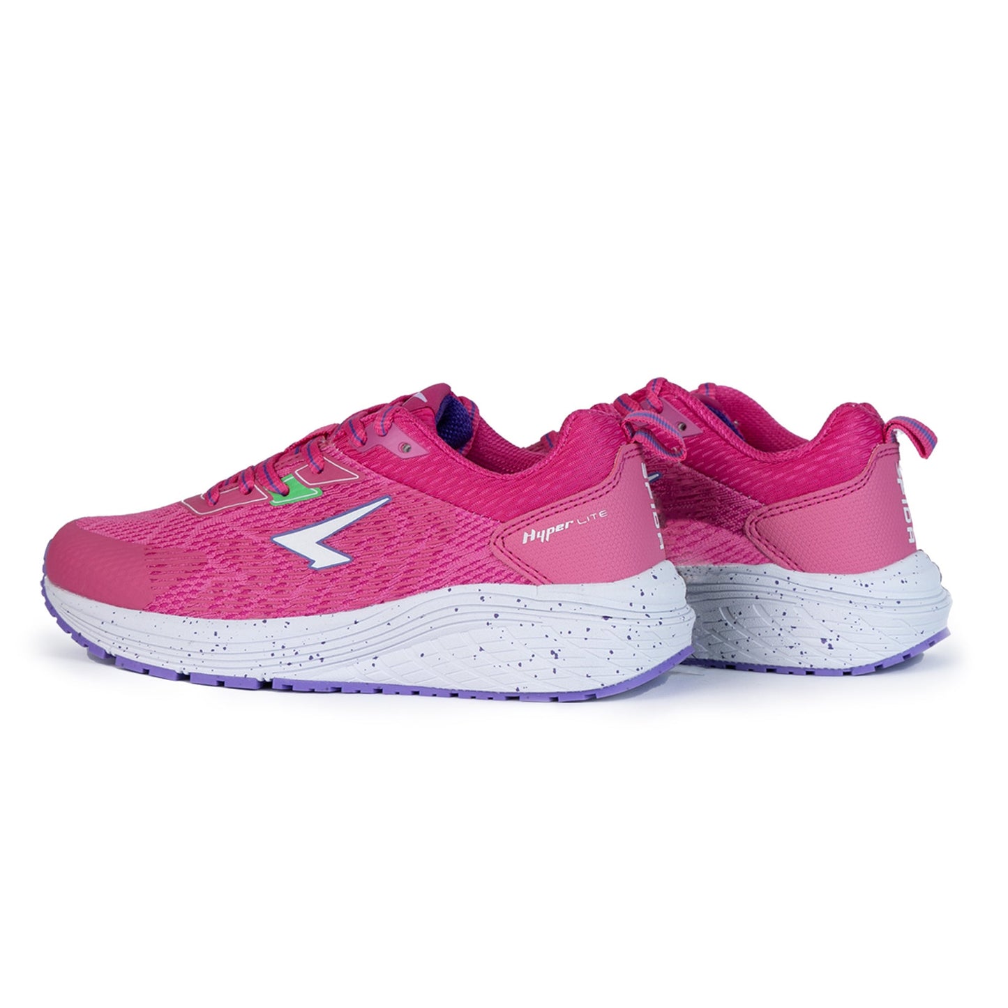 Prota Girls Lace Up Runner - Fuchsia/Lilac-3