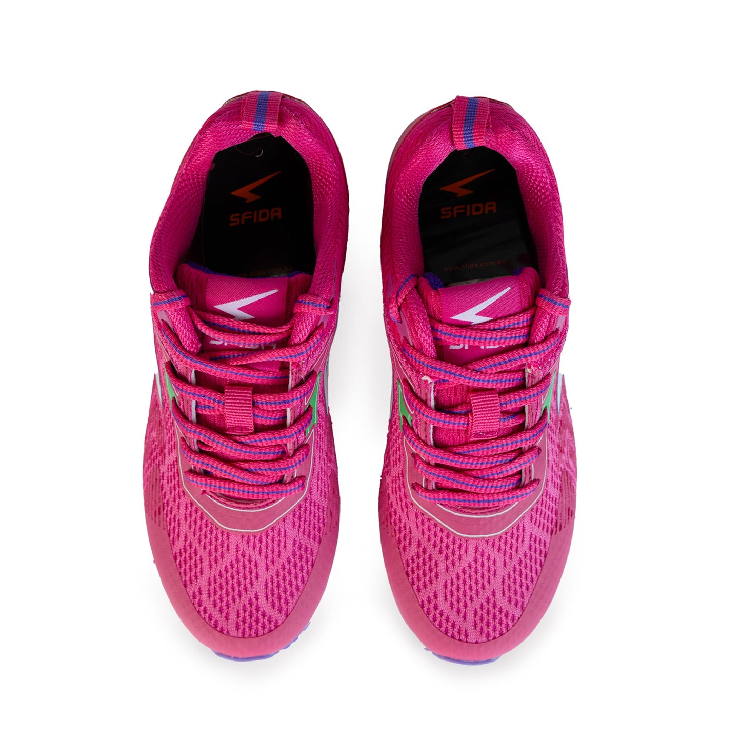 Prota Girls Lace Up Runner - Fuchsia/Lilac-1