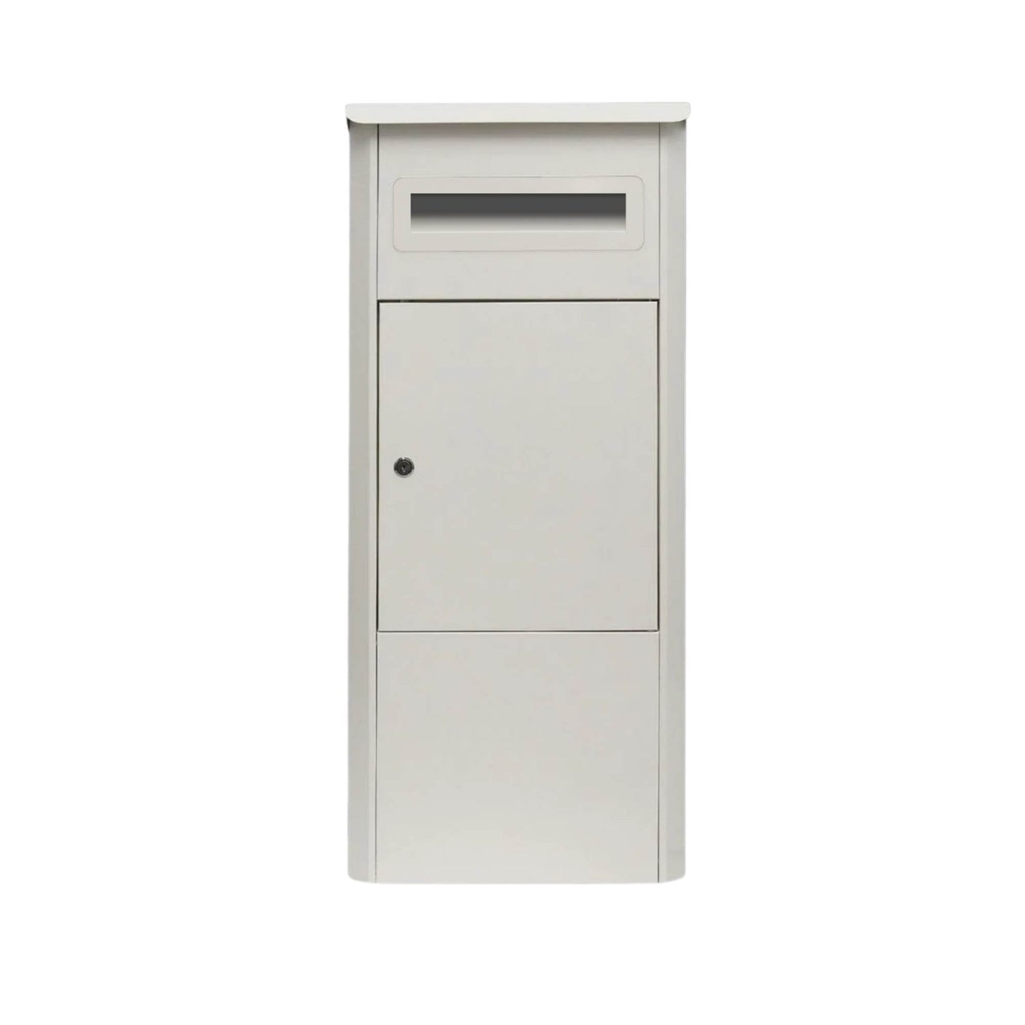 Parcel Delivery Drop Box Mailbox - Secure Home Package Post Locker 38x38x90cm White-0