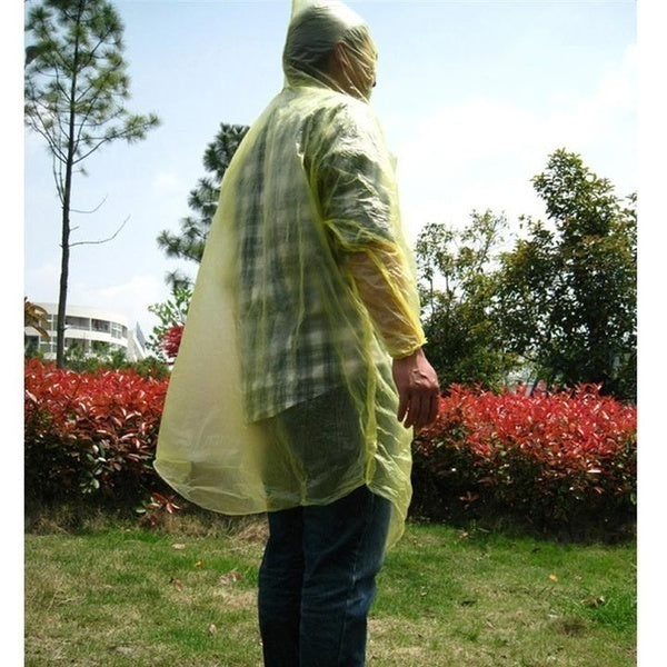 RAIN PONCHO Disposable Emergency Rain Coat Waterproof Jacket Adult Outdoor-3