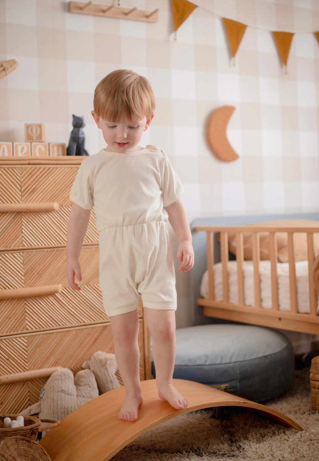 Ponchik Babies + Kids - Ribbed Cotton Romper - Daisy-4