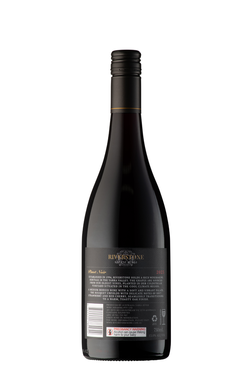6-Pack 2023 Riverstone Estate Pinot Noir Red Wine Yarra Valley - 750ml Bottle