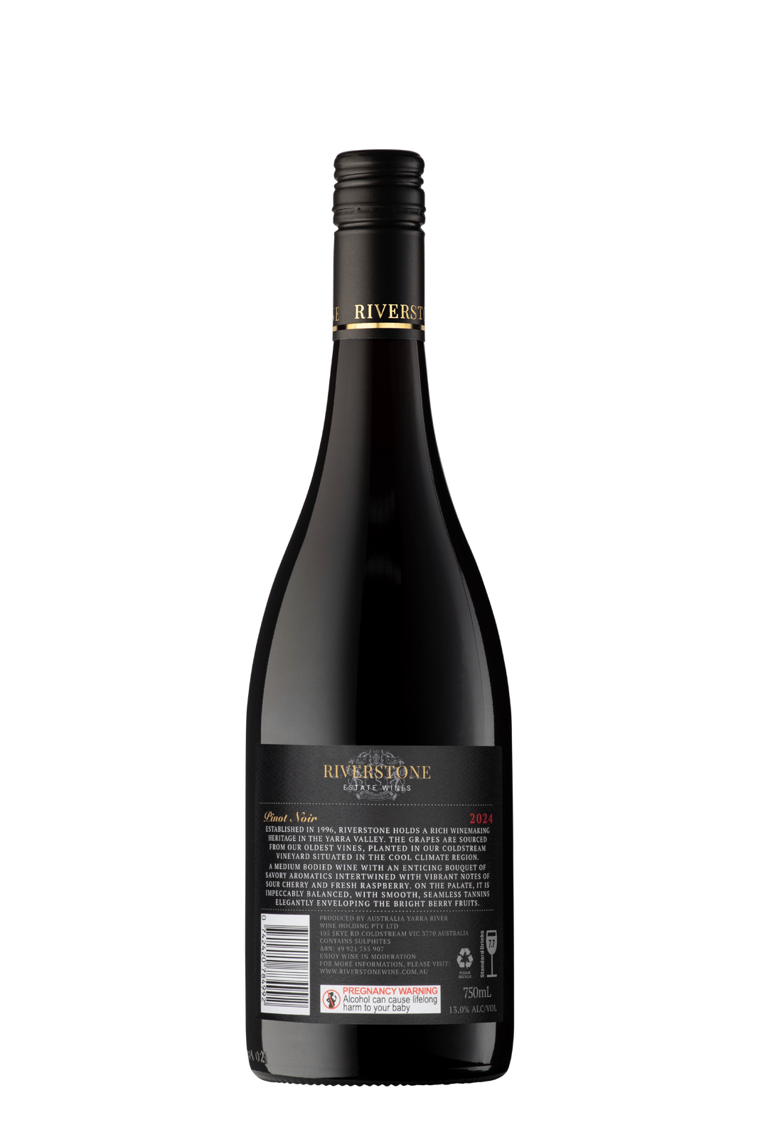 6-Pack 2024 Riverstone Estate Pinot Noir Red Wine Yarra Valley - 750ml Bottle
