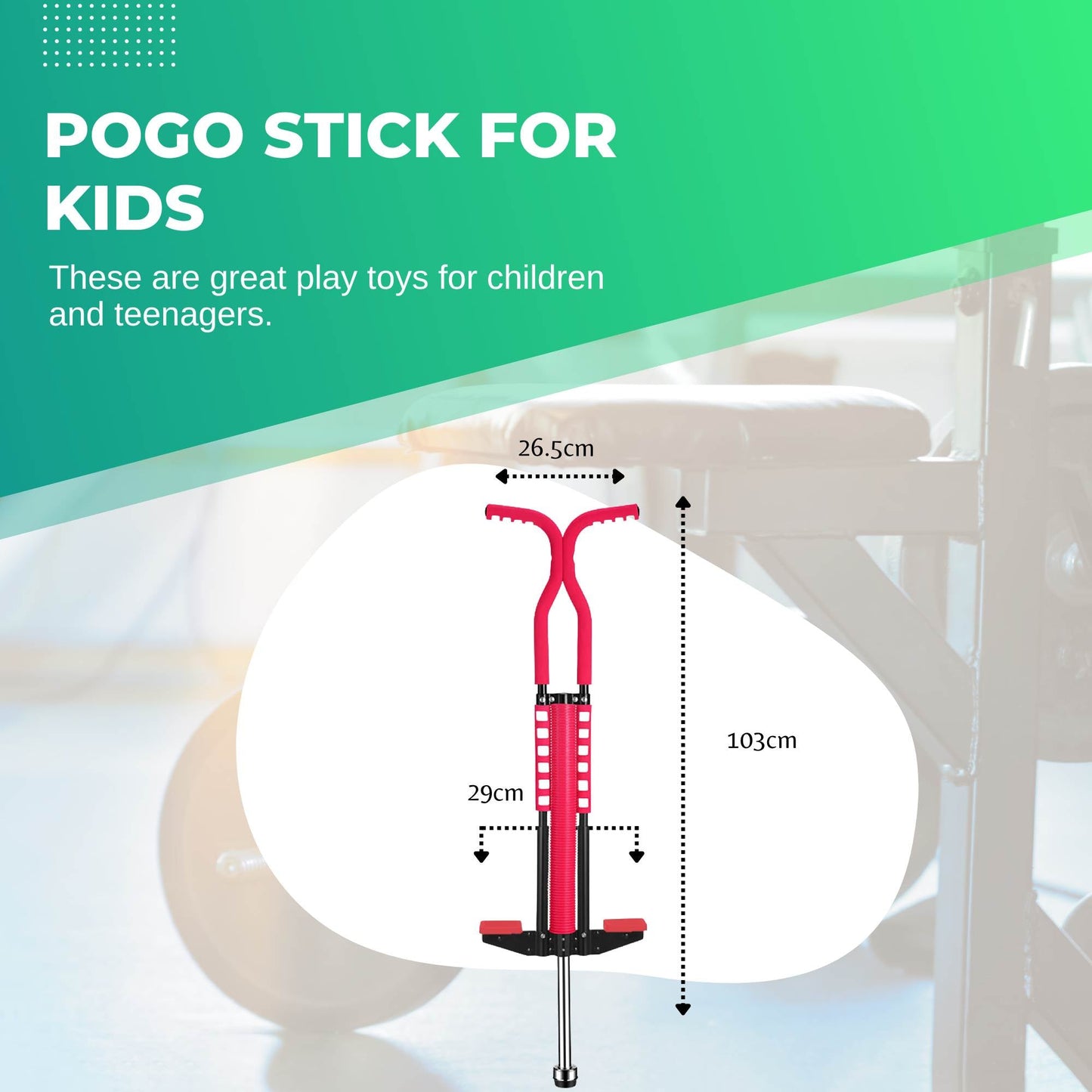 Red Pogo Stick Kids - Childrens Jumping Jackhammer Exercise Hopper Toy-1