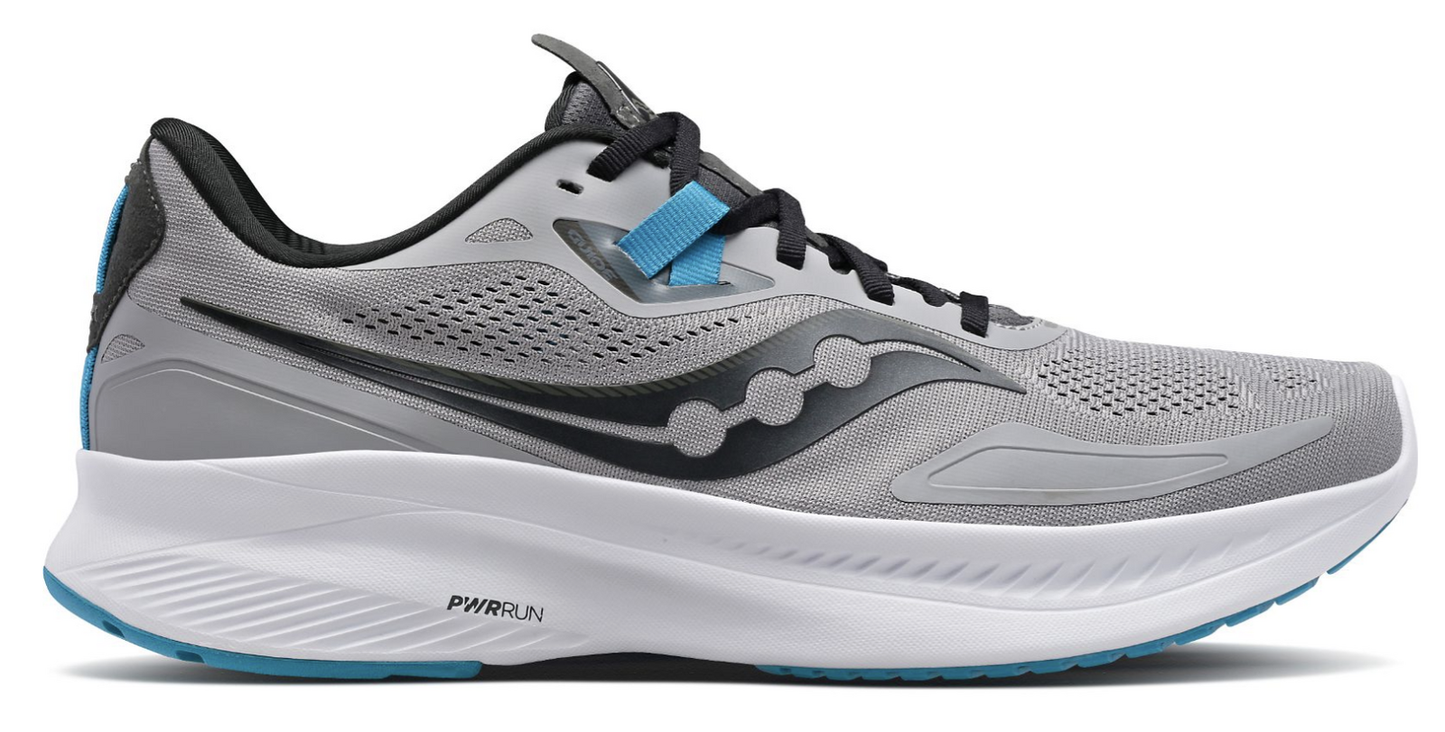 Saucony Mens Guide 15 Lightweight Running Sneaker Athletic Shoes - Alloy/Topaz-3