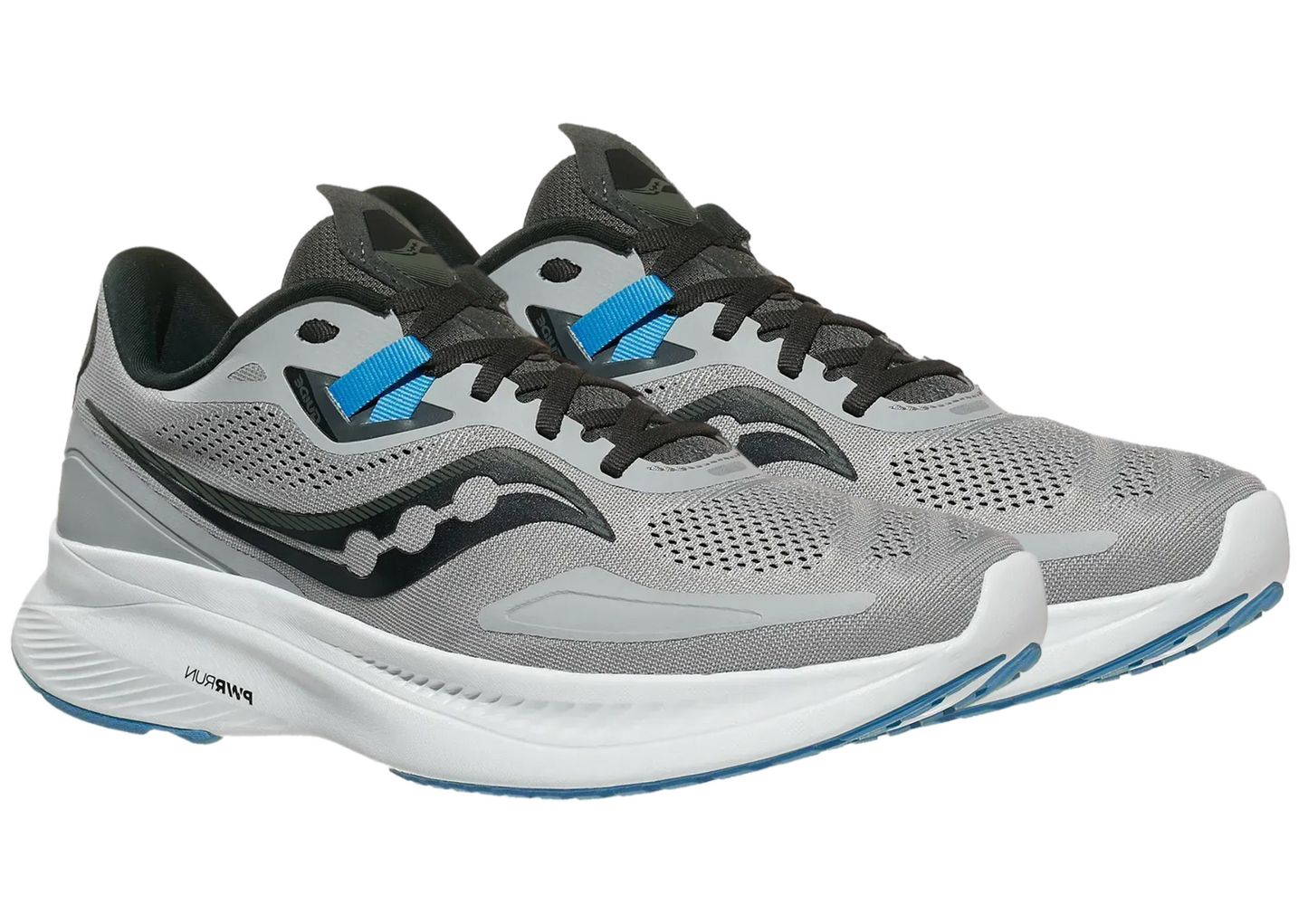 Saucony Mens Guide 15 Lightweight Running Sneaker Athletic Shoes - Alloy/Topaz-0