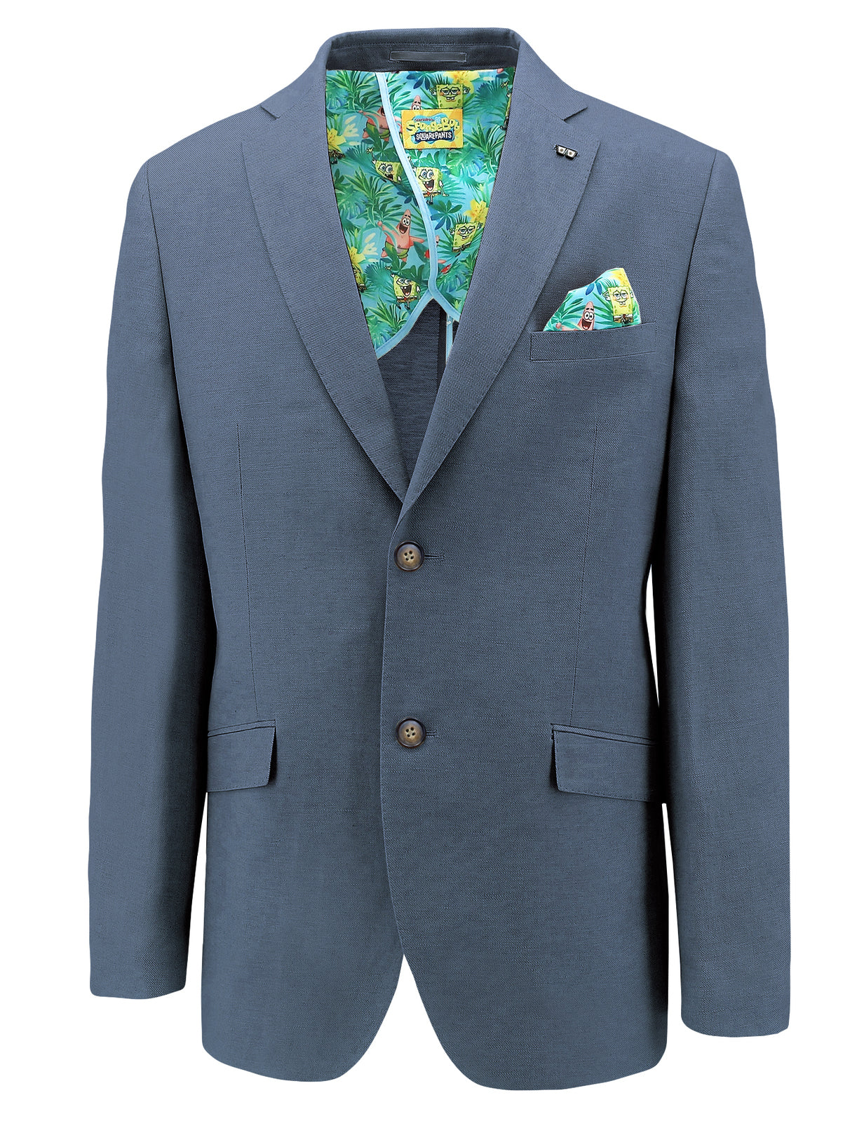 Spongebob Squarepants Mens Sports Jacket Suit - Blue-0