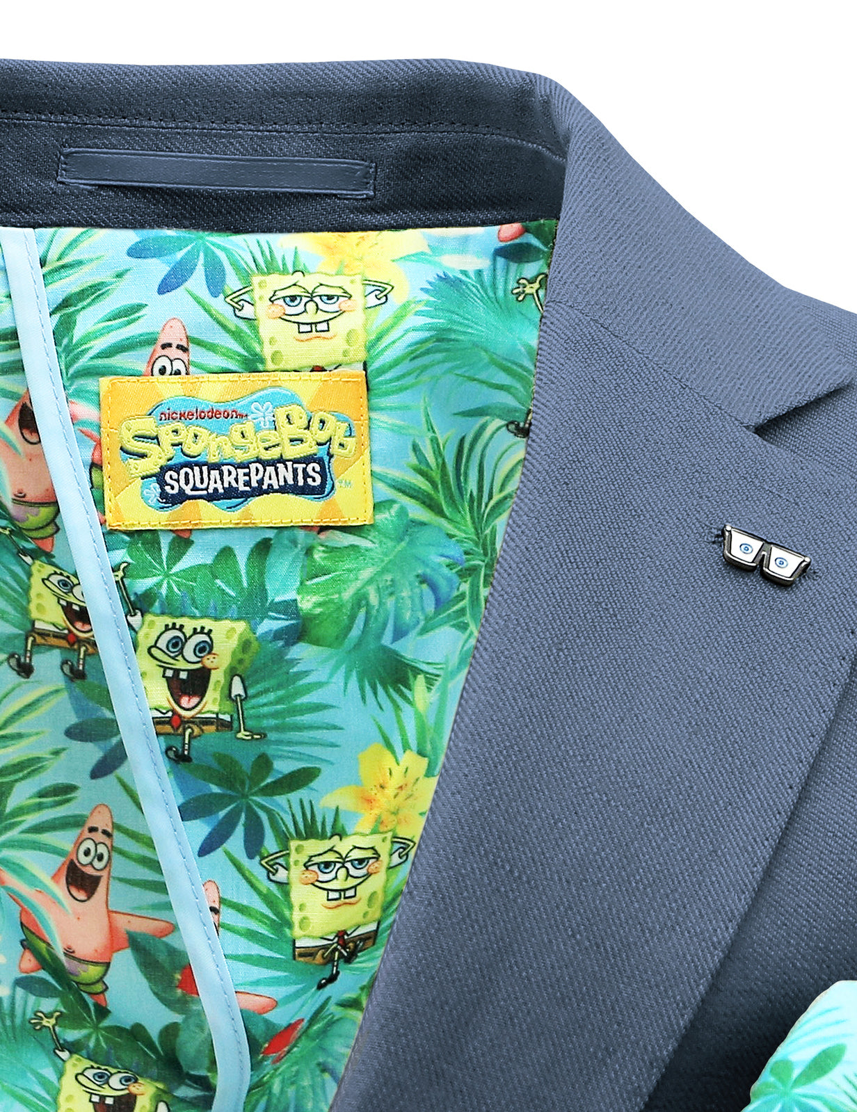 Spongebob Squarepants Mens Sports Jacket Suit - Blue-4