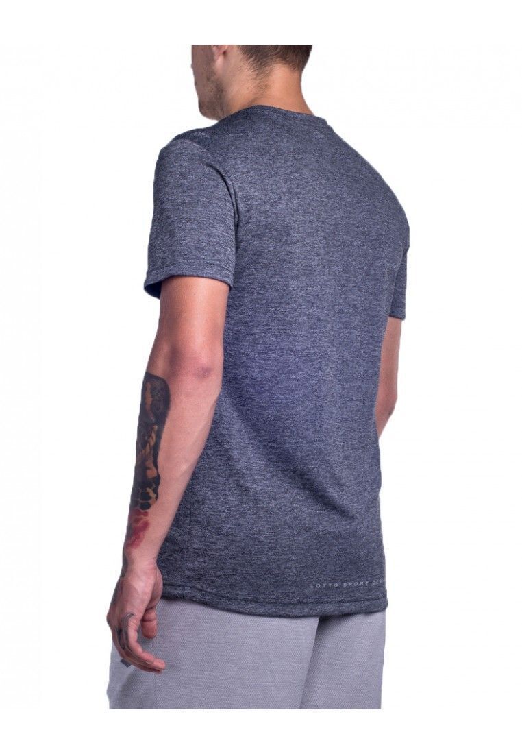 Lotto Mens Bryan V Tee Shirt PL Sports Training - Black/Blue-3