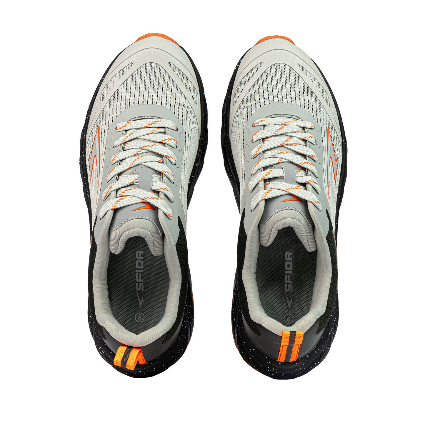 SFIDA Mens Nomad Hyper Lite Trail Runners - Grey/Khaki/Orange (Sneakers/Shoes)-4