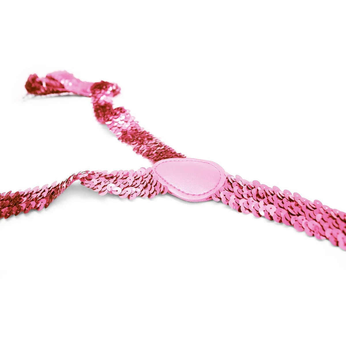Mens Suspenders Braces Adjustable Strong Clip On Elastic Formal Wedding Slim - Light Pink (Sequin)
