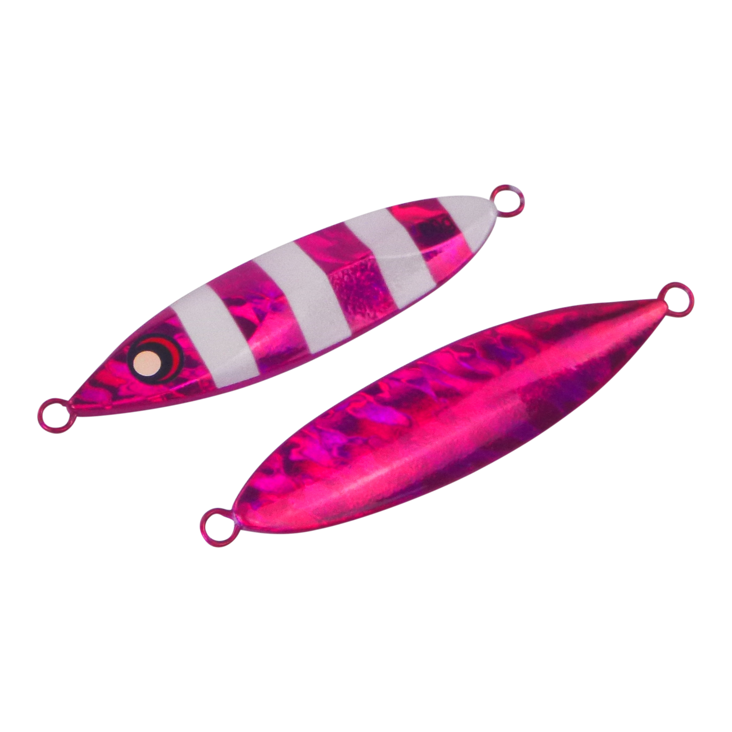 Finesse Slow Pitch Flutter Jig, 60gm, Hot Pink Stripe, 2 pack-0