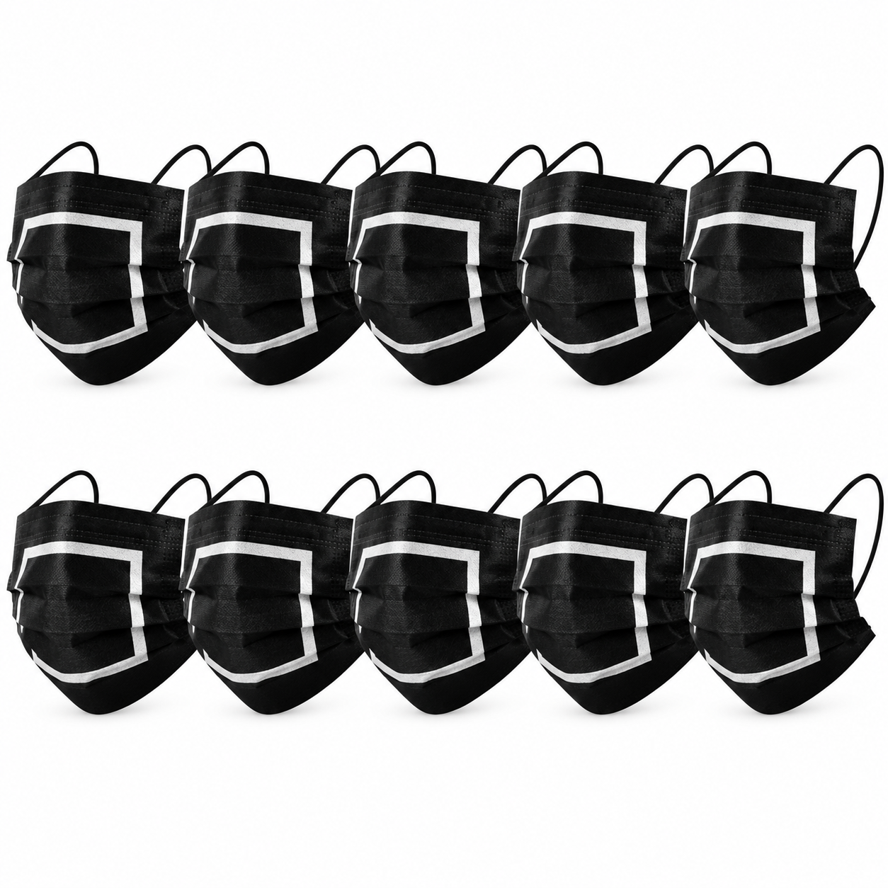 10x Squid Guard Disposable Face Mask Dust Mouth 3 Ply Air Purifying - Square