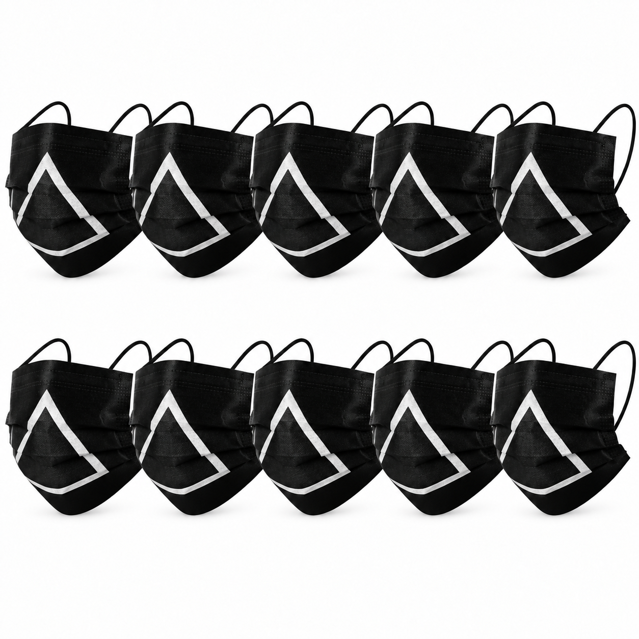 10x Squid Guard Disposable Face Mask Dust Mouth 3 Ply Air Purifying - Triangle