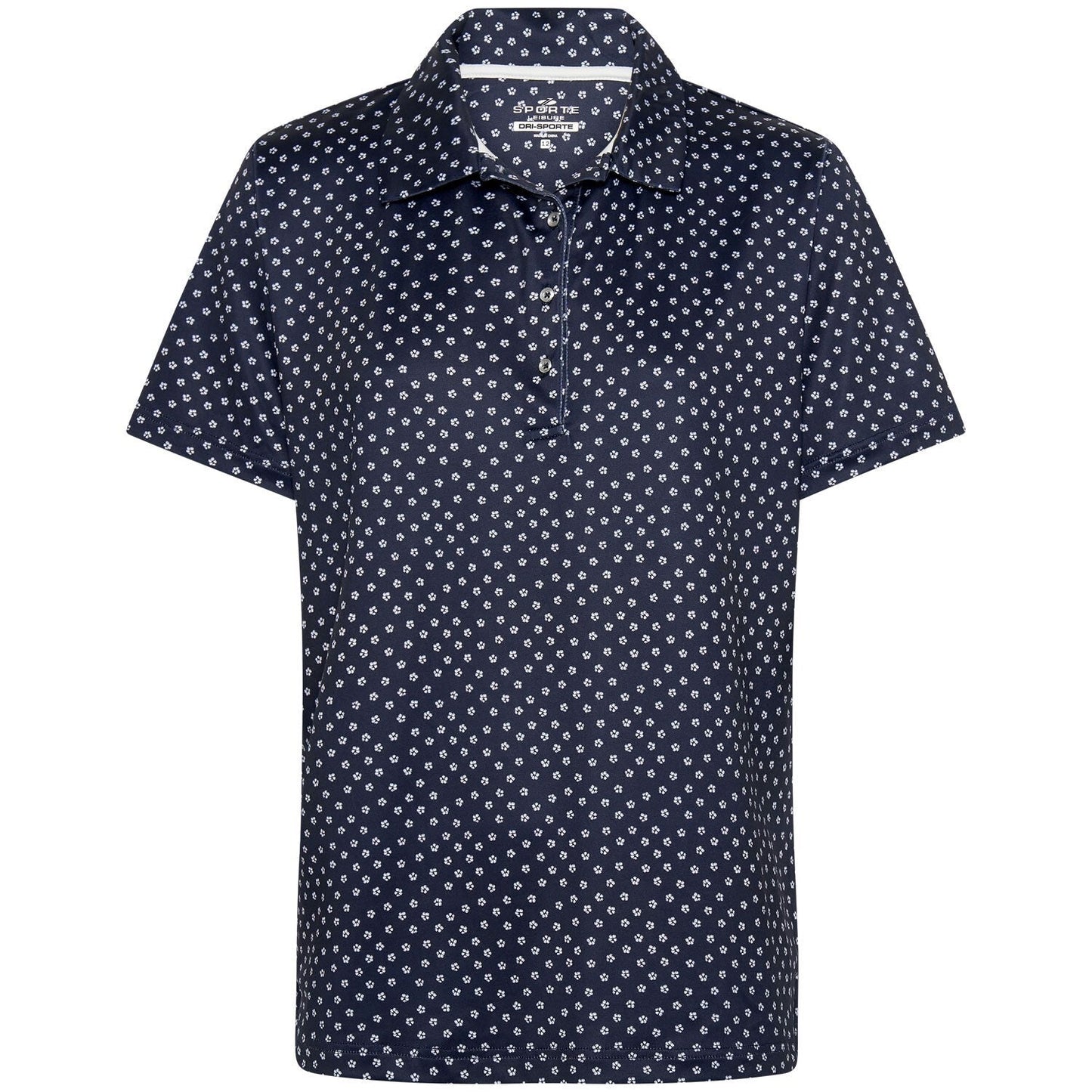 Sporte Leisure Flora Ladies Short Sleeve Polo Shirt Top Womens - French Navy-0