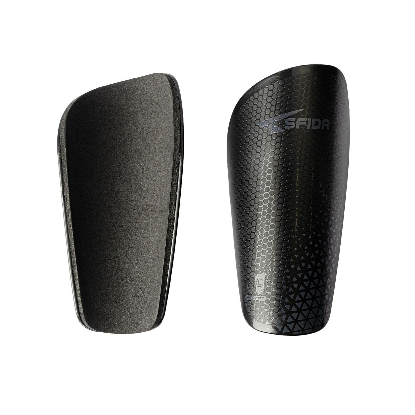 Sfida Slip-in Soccer Football Futsal Shinguard in Black/Grey