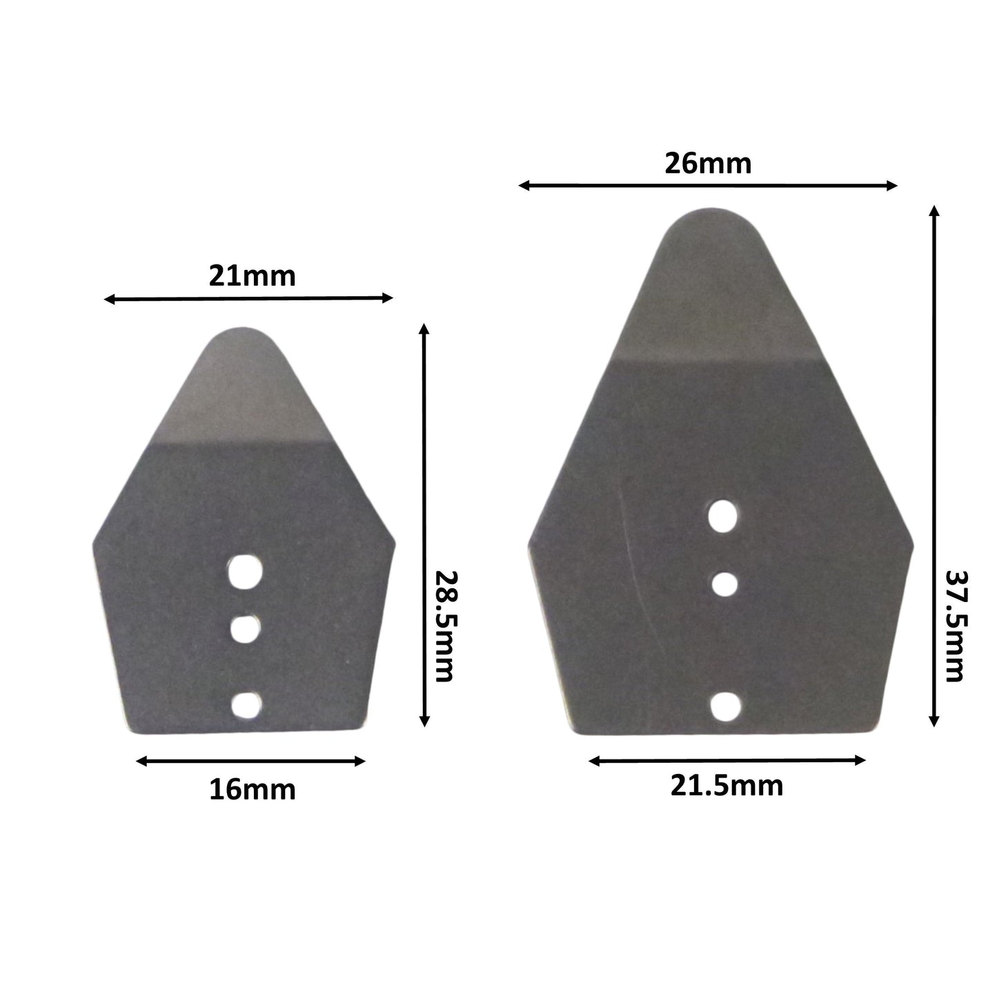 Artizan Shakee Blade, Small 28.5L x 21mmW, Base 16mm, 10 pack-1
