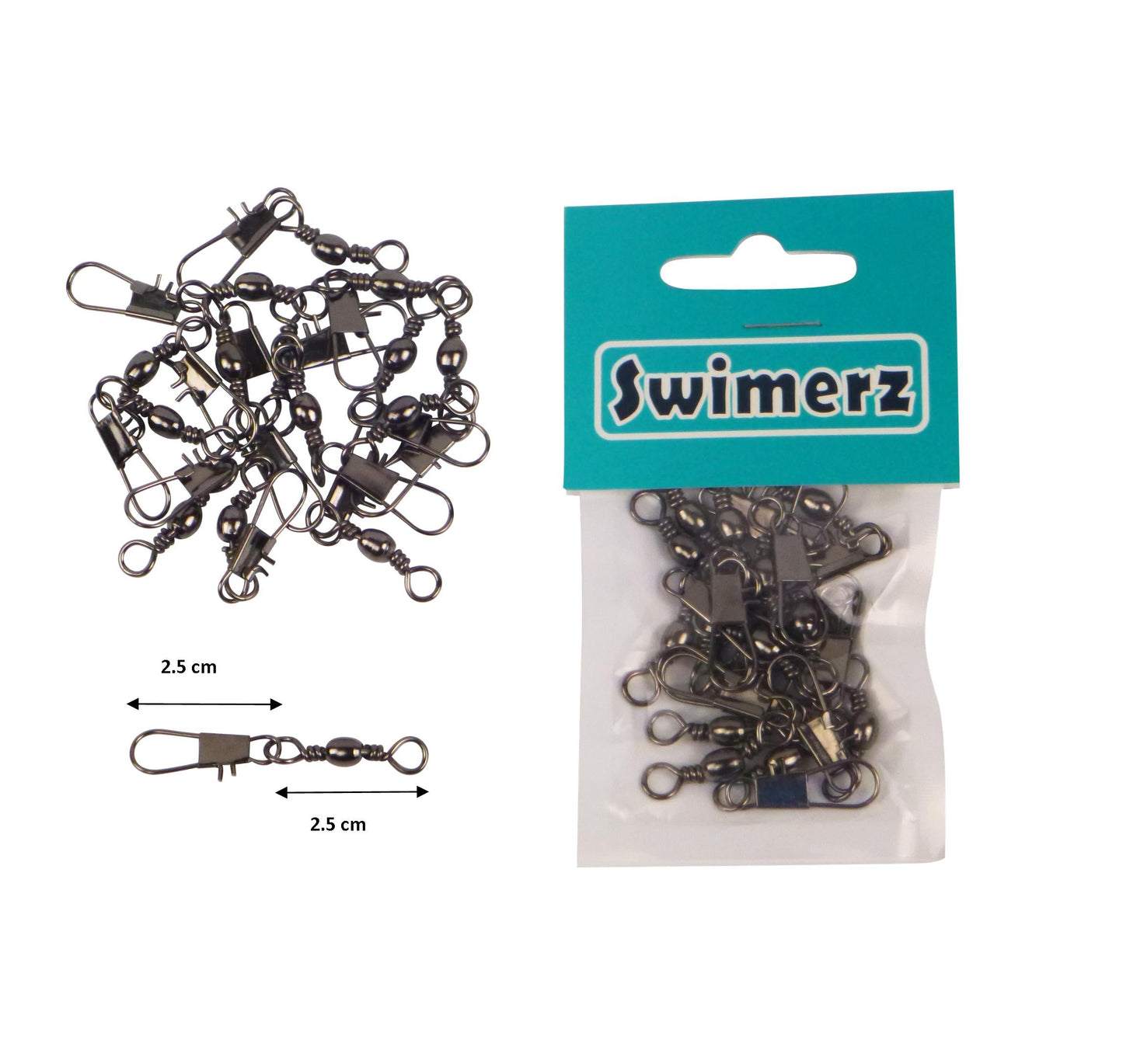 Swimerz Barrel Swivel w Interlock Snap, Size 3, 15 pack-1