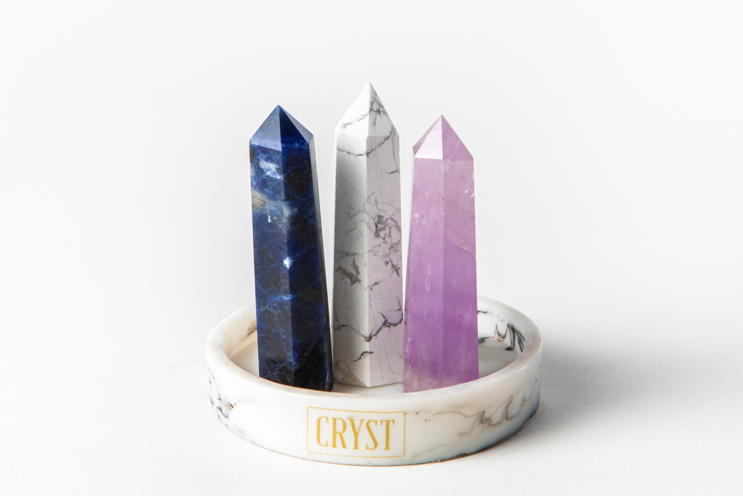 Sleep Crystal Trio - Howlite, Amethyst + Sodalite-2