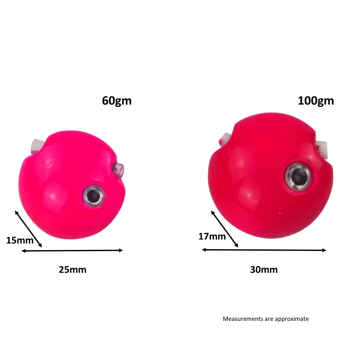 Finesse Kabura Slider Jig Head, 100gm, Hot Pink, 2 Pack-1