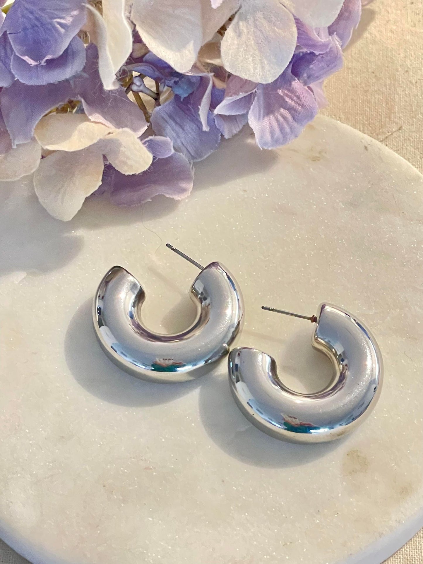 Solid silver hoop – Tarnish Proof Jewellery-1