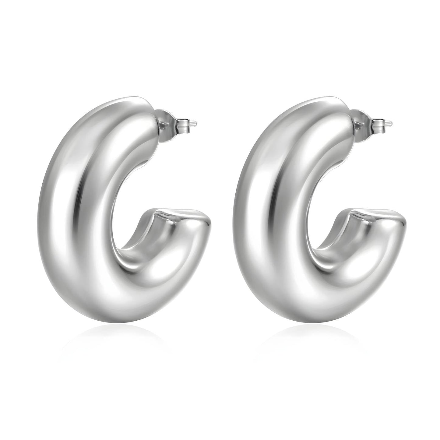 Solid silver hoop – Tarnish Proof Jewellery-0