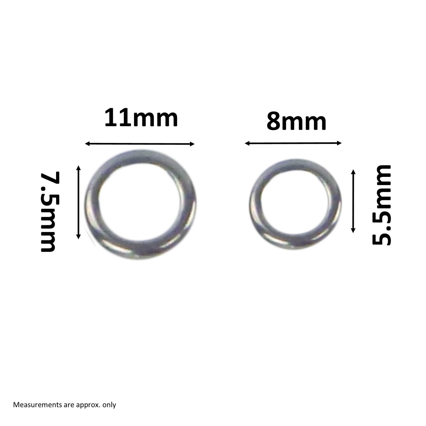 Swimerz Solid Jigging Rings, 8mm, 20 pack-1