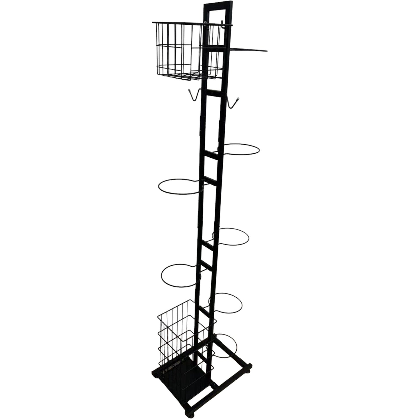 Sports Equipment Storage Rack - Vertical Ball Organiser Basketball Garage Stand-0