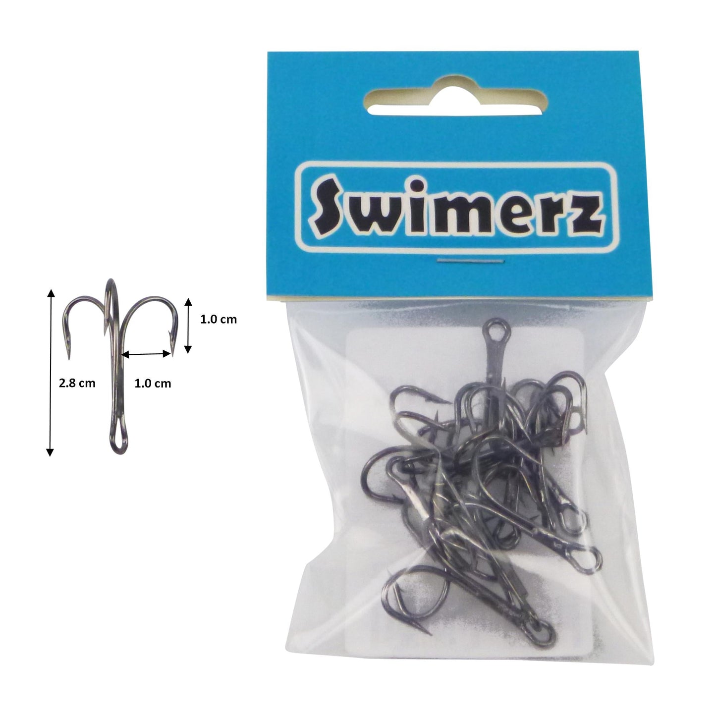 Swimerz Striker Trebles Size 2, 12 pack-1