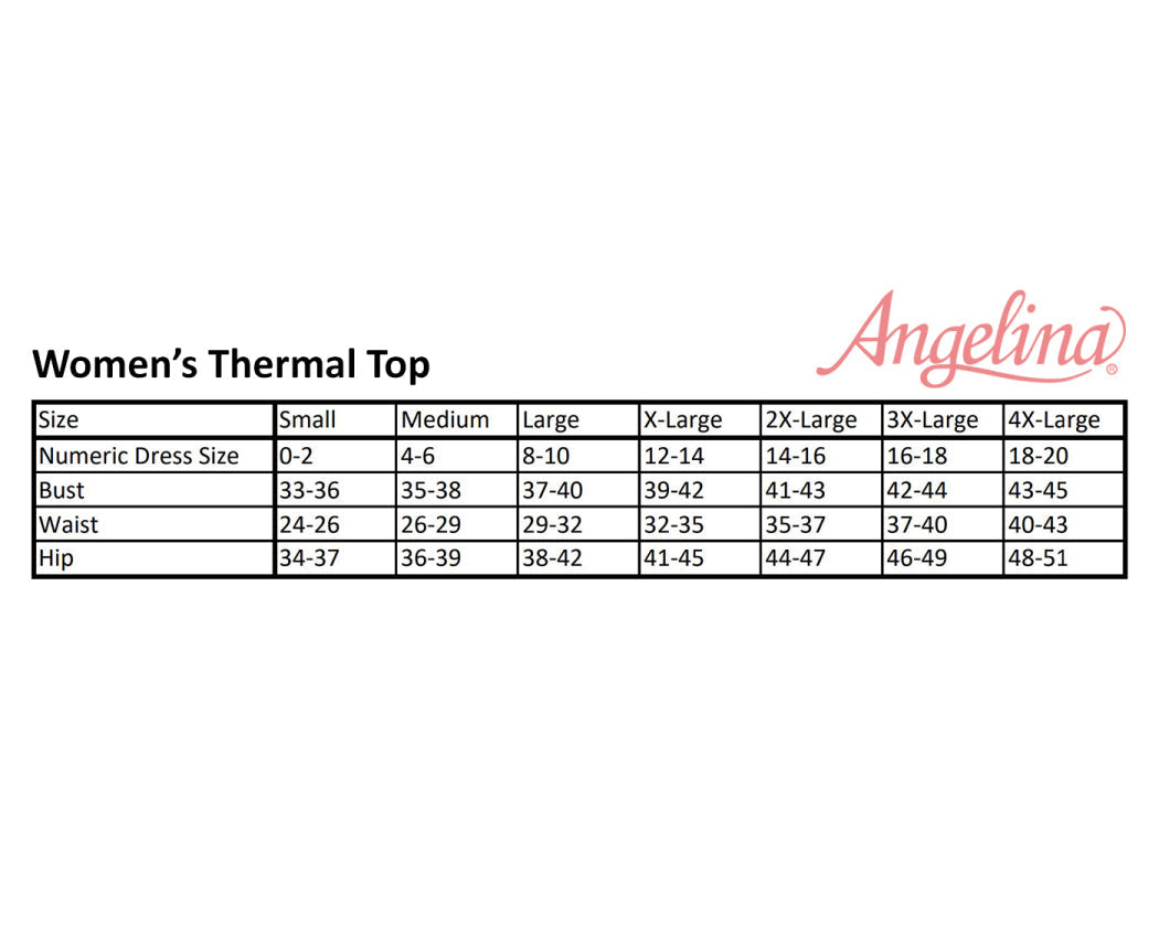 Womens Thermal Top w/ Brushed Interior Warm Winter Fleece Baselayer-2