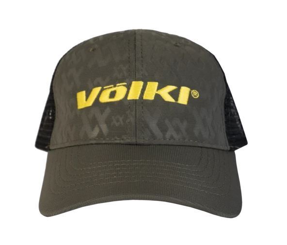 Volkl Trucker Baseball Army Hat Cap - Olive/Neon Yellow-1