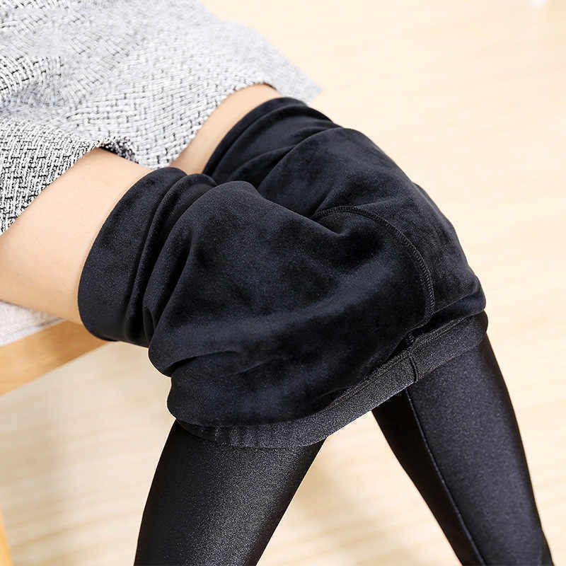 Women's Thermal Fur Lined High Waist Leggings Pants Thermals Warm Winter - L to 6XL-2
