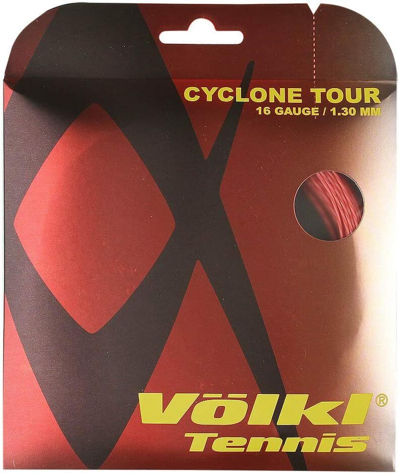 1 Pack Volkl Cyclone Tour 16g/1.30mm Tennis Racquet Strings - Red-1