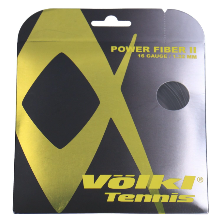 Volkl Power Fiber Black Tennis String 16/1.32 (12 M Set)-1