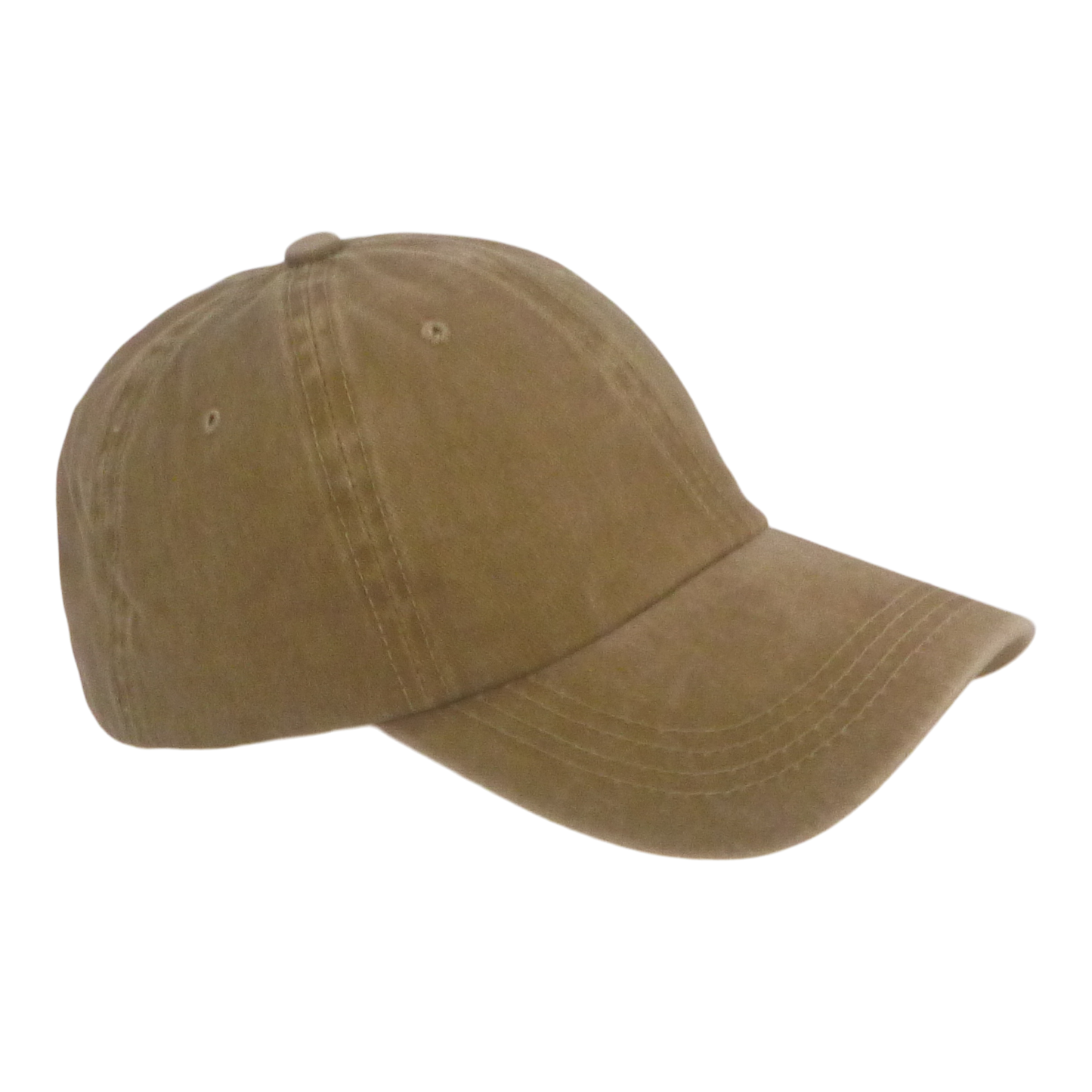 BSTC 6-Panel Baseball Cap, Distressed Cotton, Tan-0