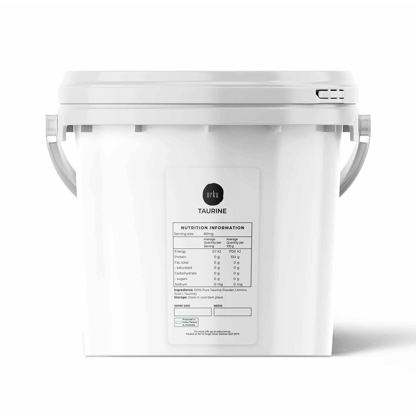 Taurine Powder Tub - Pure Amino Acid L-Taurine Vitamin Supplement Bulk-6