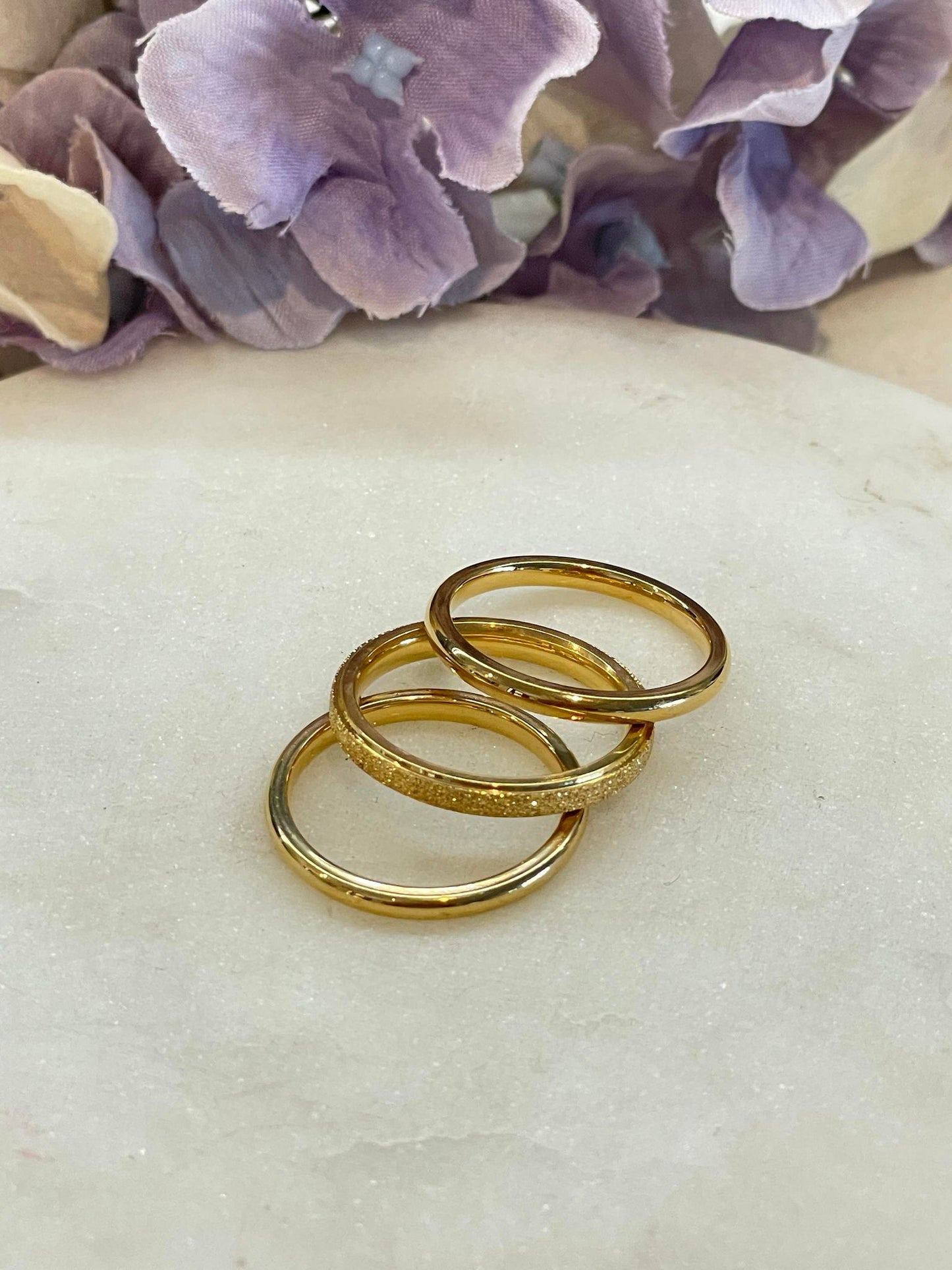 Three is better than one gold rings - size 7 – Tarnish Proof Jewellery-1