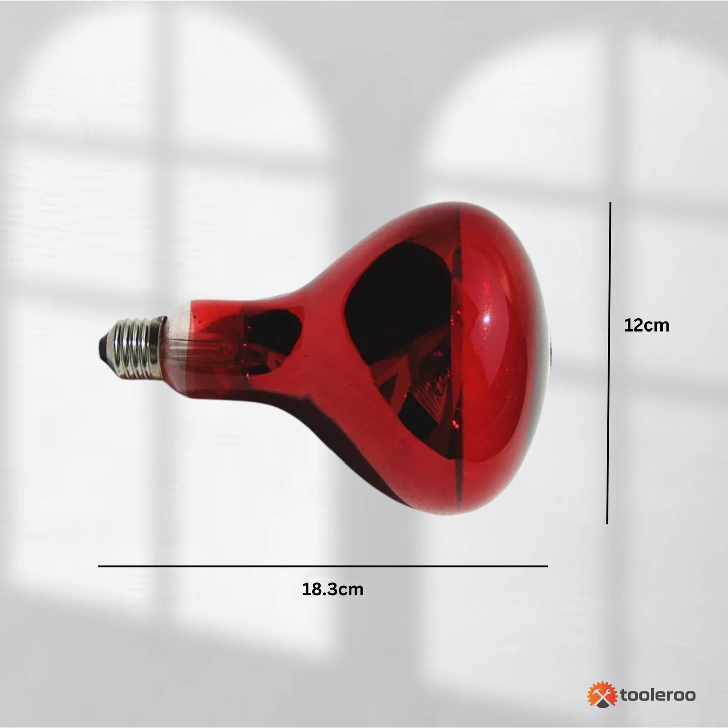Tooleroo 275W Infrared Heat Lamp Bulb - Red Edison Screw Therapy Light YC-868B-3