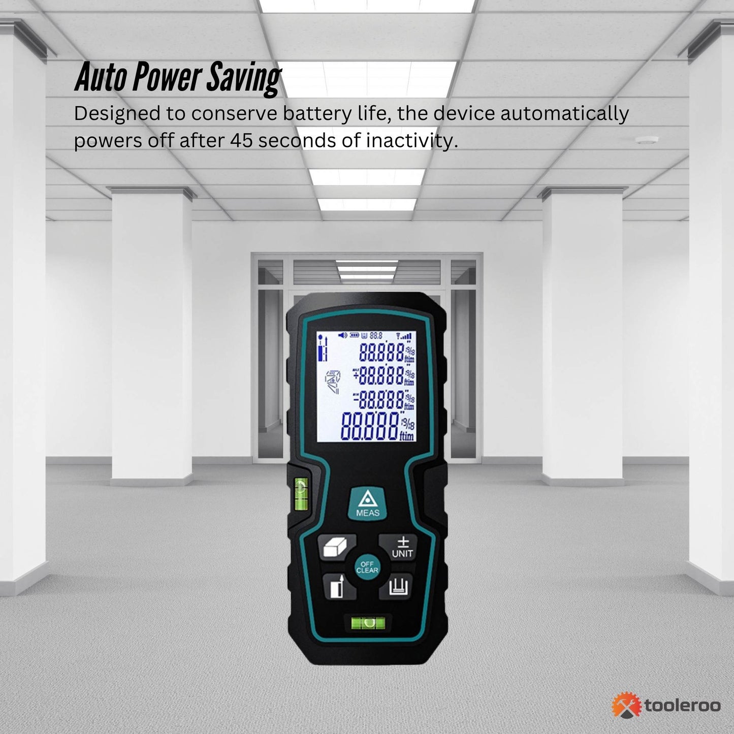 Tooleroo 70m Digital Laser Distance Measurer - LCD Area Volume Meter Tool-4